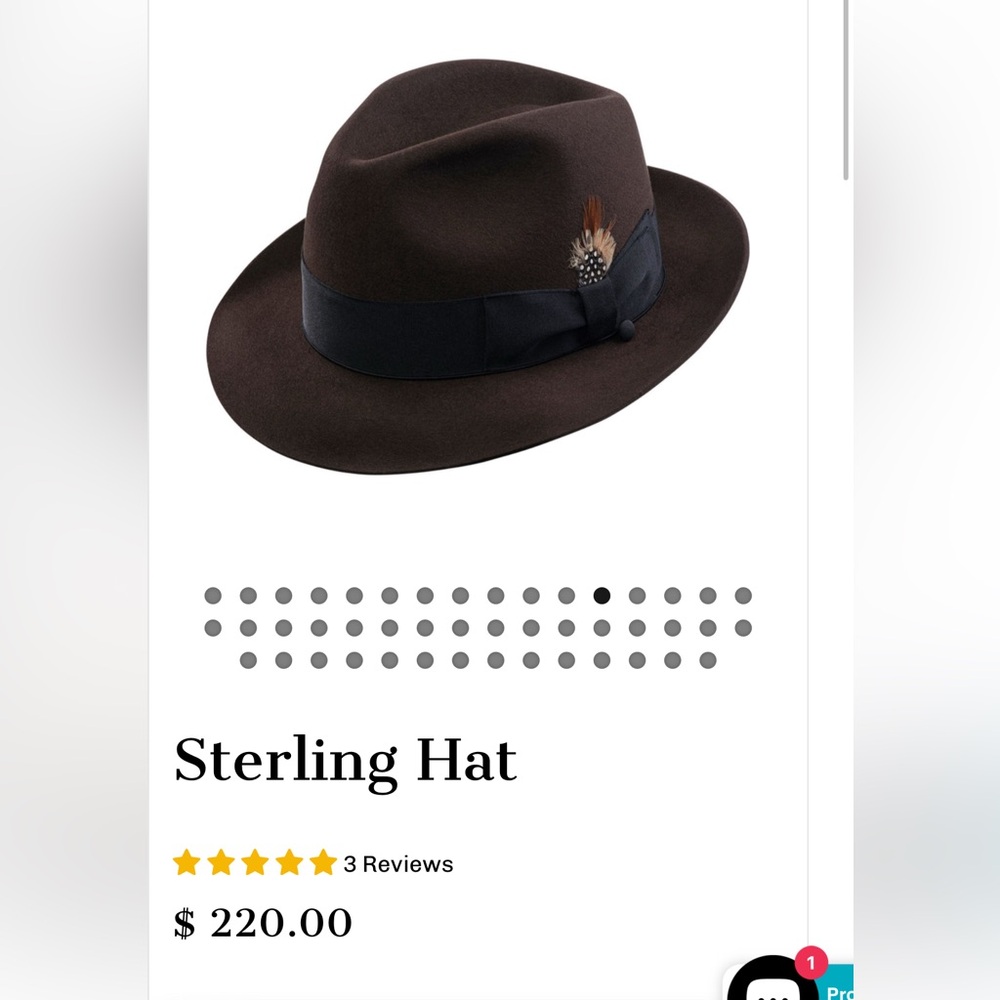 COPY - SELENTINO STERLING Hat size: 7 1/4 NEW